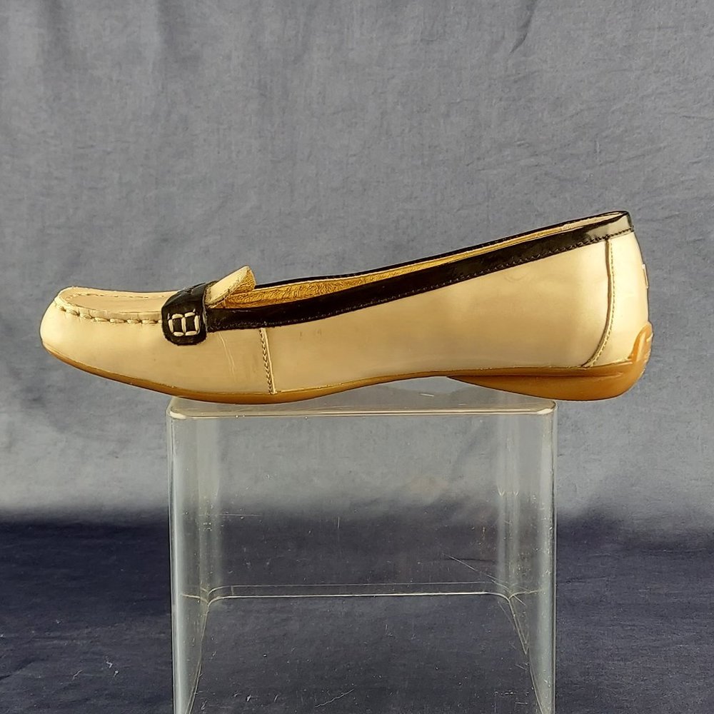 Sperry Tan & Black Patent Leather Penny Loafers Size 7.5M - Picture 9 of 14